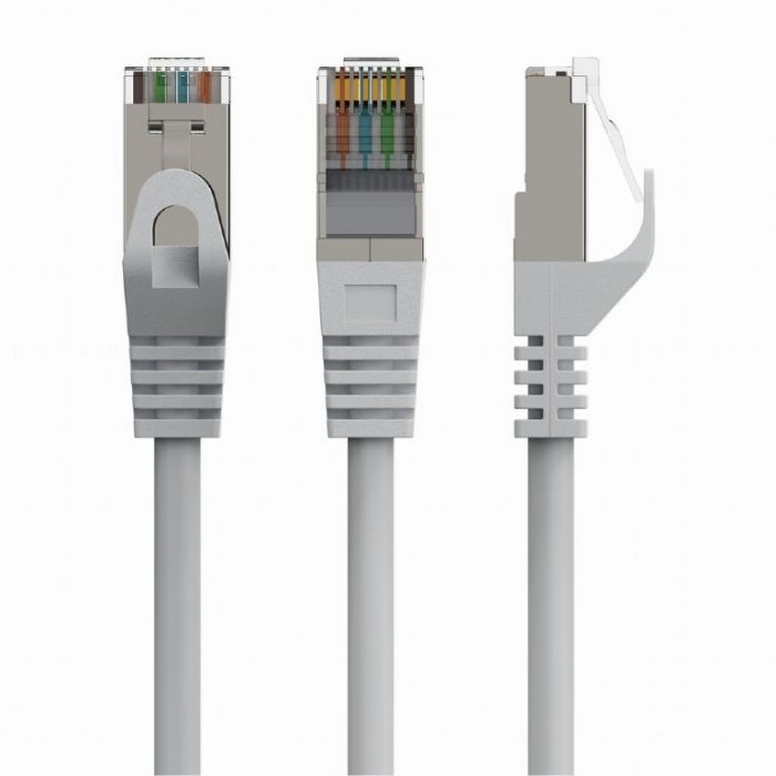 Патч-корд Cablexpert (PP6-0.25M) FTP, літий, 50u "штекер із засувкою, 0.25 м, сірий