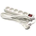 Фільтр живлення PowerPlant JY-1052/3 (PPSA08M30S5) 5 розеток, 3 м, білий, кульок