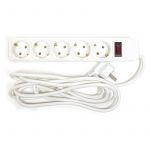 Фільтр живлення PowerPlant JY-1056/3 (PPSA10M30S5B) 5 розеток, 3 м, білий, коробка
