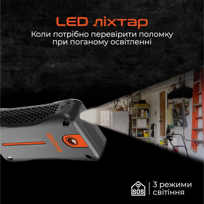 Пусковий пристрій для автомобілів Techno 10000mAh Black (booster-800)