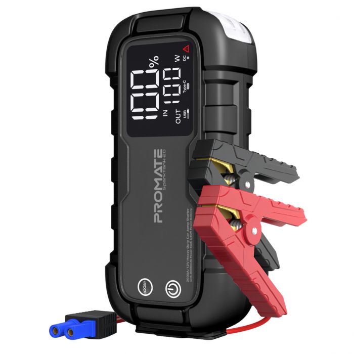 Пускозарядний пристрій Promate SparkTank-20 20000mAh 1000A/2000A Jump Starter Black