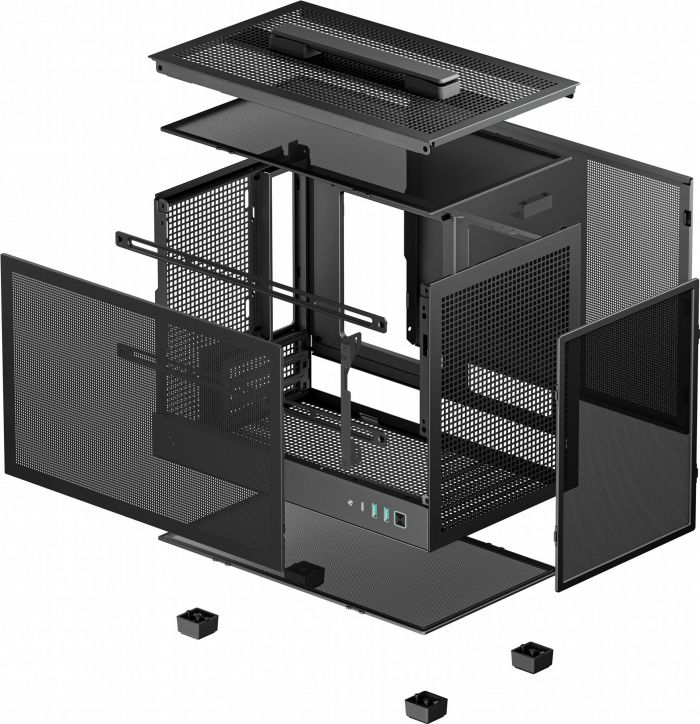 Корпус DeepCool CH160 Mesh Black (R-CH160-BKNMI0-G-1) без БЖ