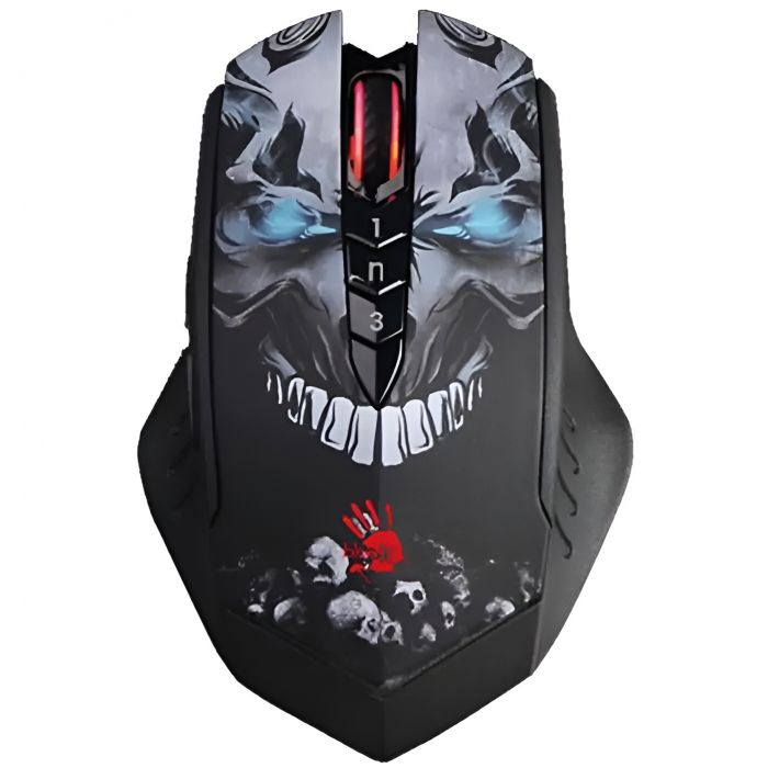 Миша бездротова Bloody R80 Plus (Skull) Black