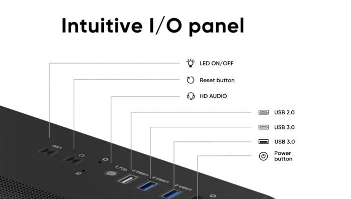 Корпус 1stPlayer RT5 Black без БЖ