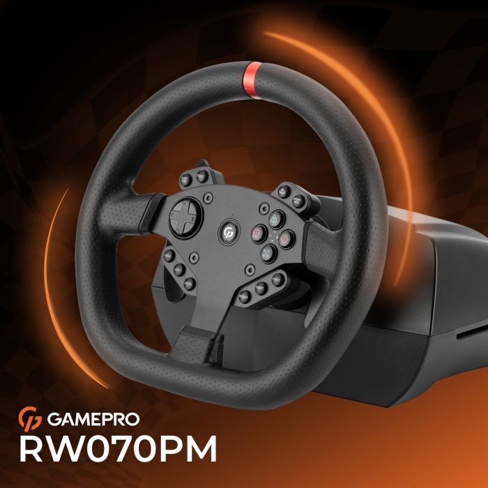 Кермо GamePro RW070PM з педалями та коробкою передач