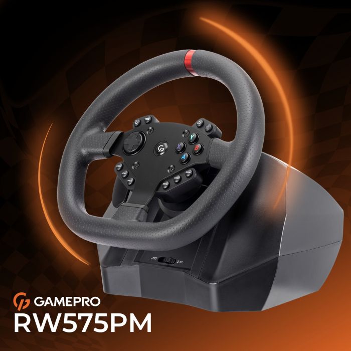 Кермо GamePro RW575PM з педалями та коробкою передач