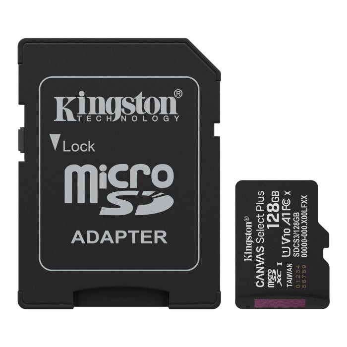 Карта пам`яті MicroSDXC 128GB UHS-I Class 10 Kingston Canvas Select Plus R150MB/s (SDCS3/128GBSP)