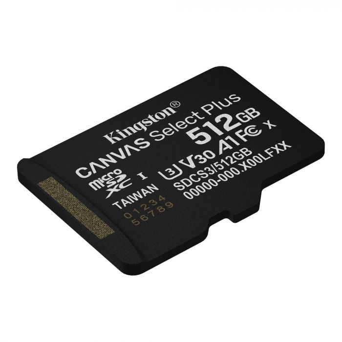 Карта пам`яті MicroSDXC 512GB UHS-I Class 10 Kingston Canvas Select Plus R150MB/s (SDCS3/512GBSP)