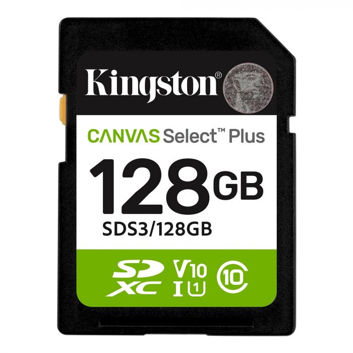 Карта пам`яті SDXC 128GB UHS-I Class 10 Kingston Canvas Select Plus R150MB/s (SDS3/128GB)