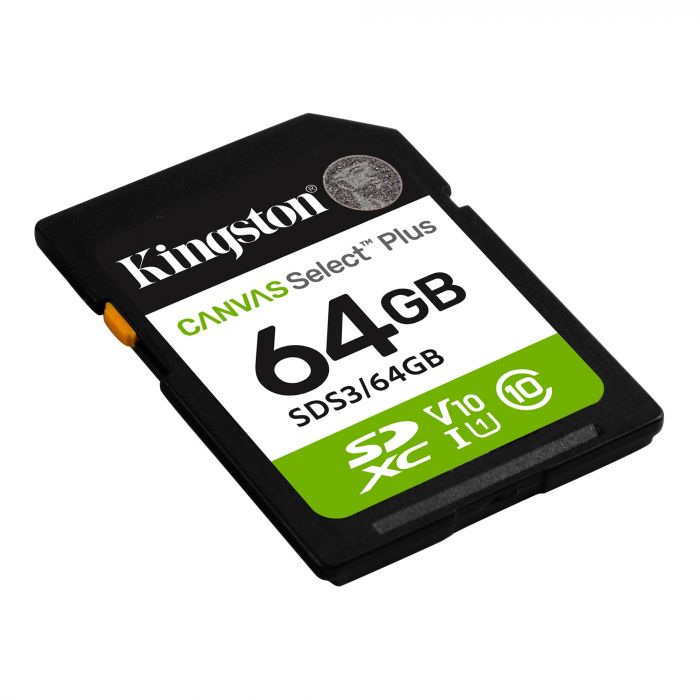 Карта пам`яті SDXC 64GB UHS-I Class 10 Kingston Canvas Select Plus R100MB/s (SDS3/64GB)