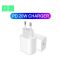 Мережевий зарядний пристрій Denmen DC06 (1USB 3.6A) PD20W+QC3.0 White (DM-DC06T-WH) + кабель USB Type-C