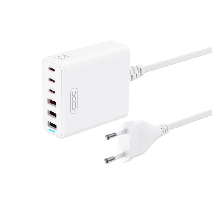 Мережевий зарядний пристрій XO L133 (3USB-С, 3USB, 3А) PD, QC 3.0 White (L133.white)