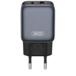 Мережевий зарядний пристрій XO L154 (1USB-С, 1USB, 3А) PD, QC 3.0 Black (L154.black)