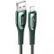 Кабель Usams US-SJ469 USB - Lightning (M/M), 1.2 м, Dark Green (SJ469USB02)