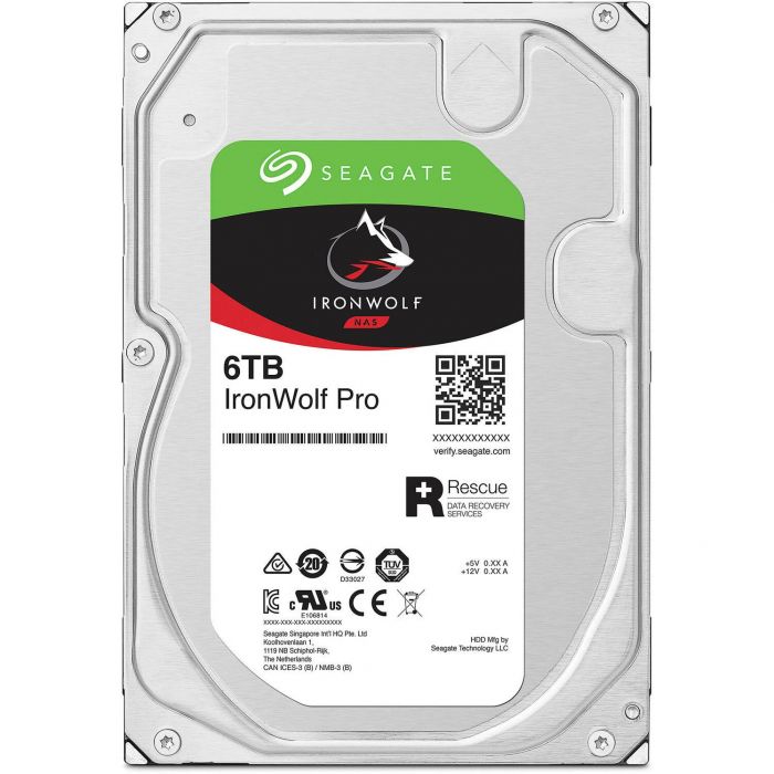 Накопичувач HDD SATA 6.0TB Seagate IronWolf Pro 7200rpm 256MB (ST6000NT001)