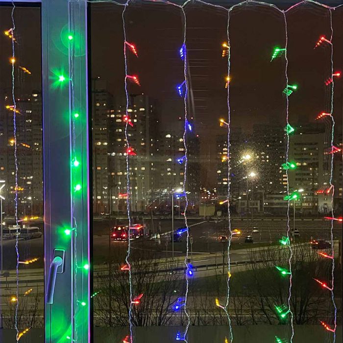 Світлодіодна гірлянда ColorWay (CW-GW-300L33VMC) штора 300LED, 3м, різнокольорова, 220V