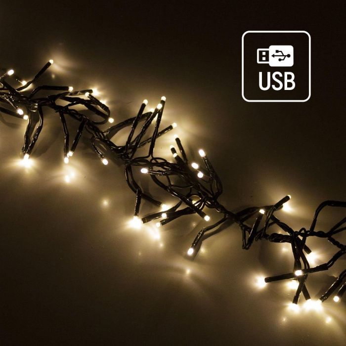 Світлодіодна гірлянда ColorWay (CW-G-150L5U) 150LED, 5м, 8 функцій, теплий колір USB