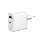 Мережевий зарядний пристрій Gembird (1USBх3A 18W + 1USB-Cх3A 20W) White (TA-UC-PDQC20L-W-01)