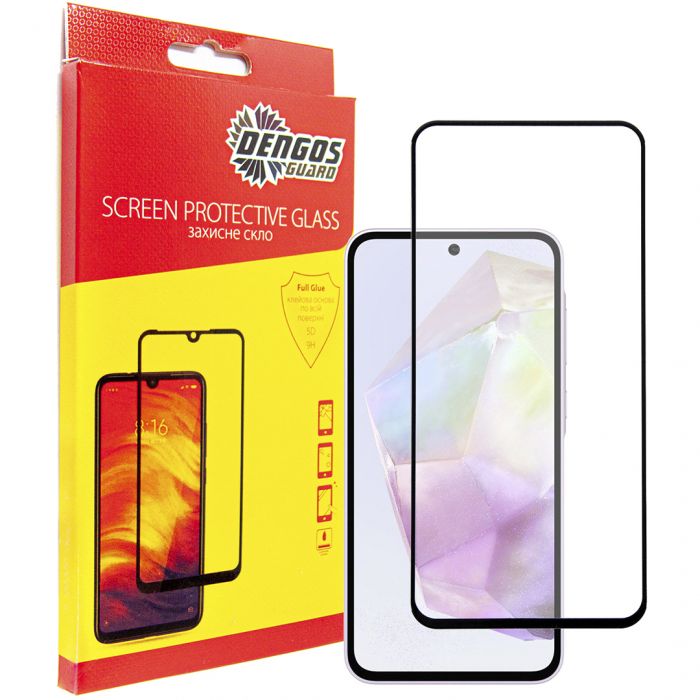 Захисне скло Dengos для Samsung Galaxy A35 SM-A356 Black Full Glue (TGFG-344)
