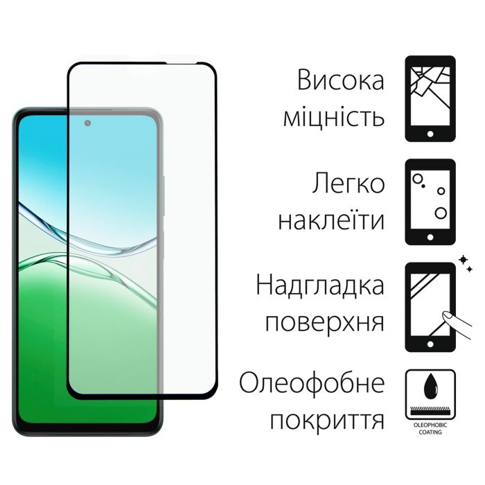 Захисне скло Dengos для Oppo A5 Black Full Glue (TGFG-402)