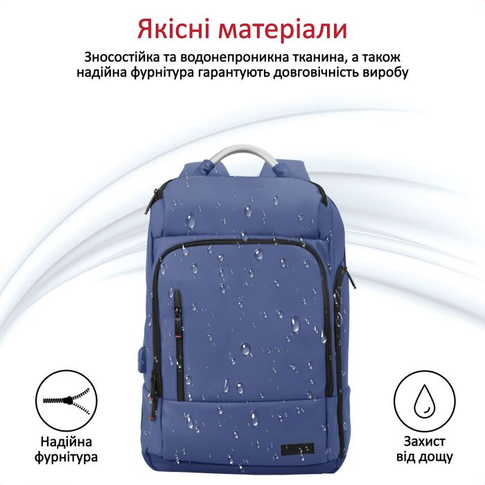 Рюкзак для ноутбука Promate Trekpack BP 17.3" Blue