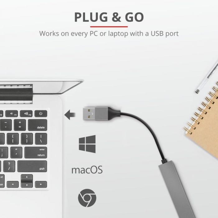 USB-хаб Trust Halyx Aluminium 4 ports (23786)