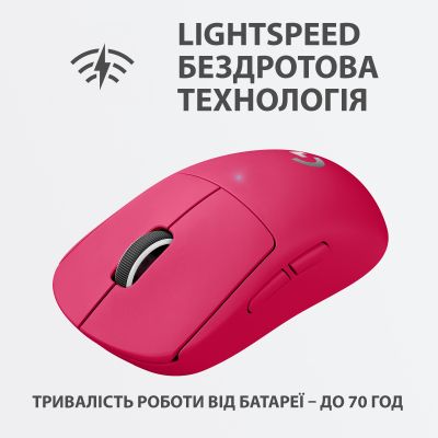 Миша бездротова Logitech G Pro X Superlight Magenta (910-005956)