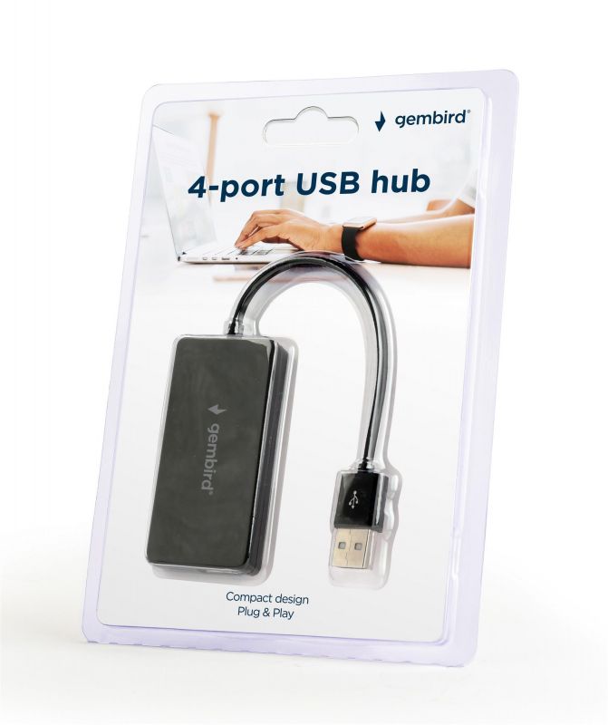 USB-хаб Gembird 4 ports Black (UHB-U2P4-04)