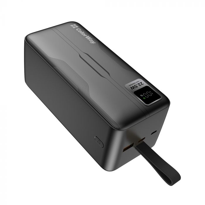 Універсальна мобільна батарея ColorWay Digital Display 50000mAh Black (CW-PB500LPC5BK-PDD)