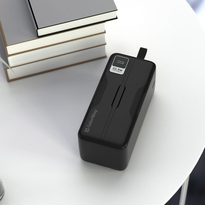 Універсальна мобільна батарея ColorWay Digital Display 50000mAh Black (CW-PB500LPC5BK-PDD)