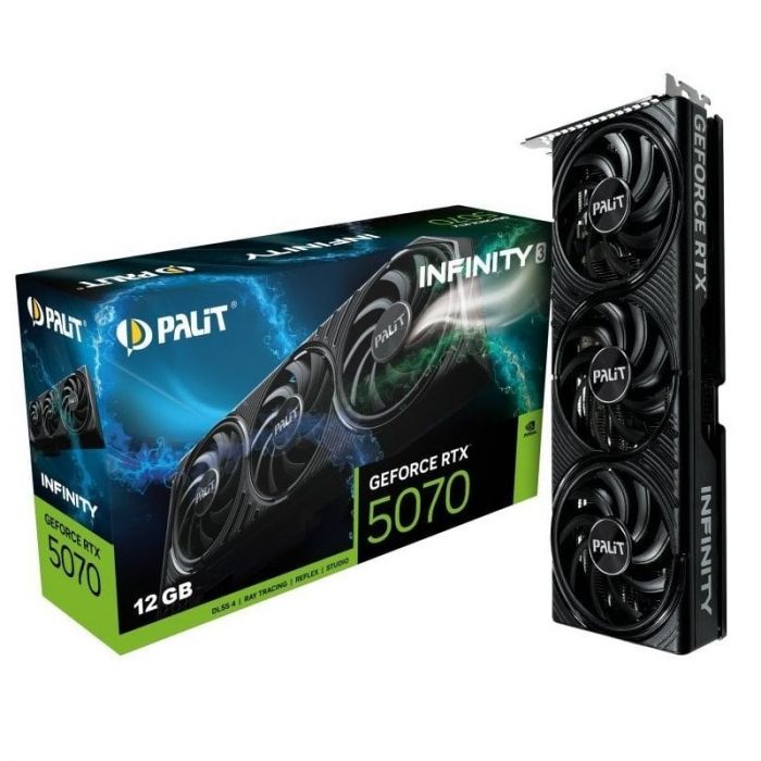 Відеокарта GF RTX 5070 12GB GDDR7 Infinity 3 Palit (NE75070019K9-GB2050S)