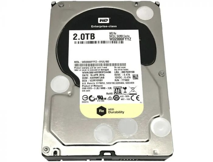 Накопичувач HDD 3.5" SAS 2.0TB WD 7200rpm 64MB (WD2000FYYZ)