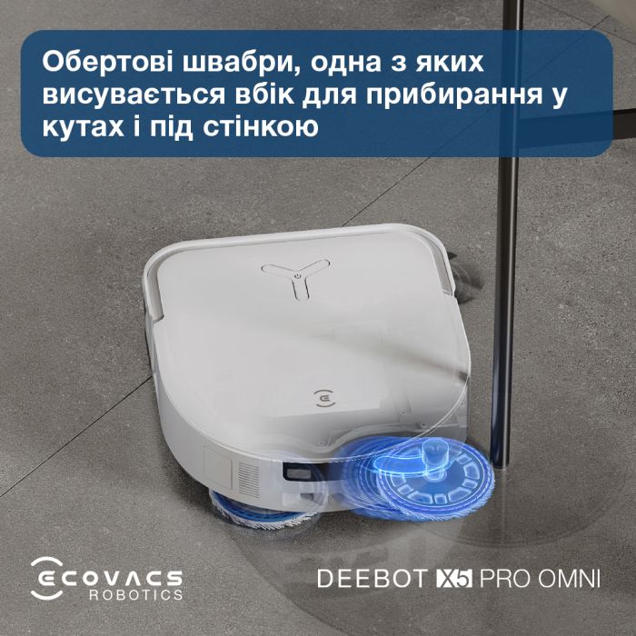 Робот-пилосос Ecovacs Deebot Ozmo X5 Pro Omni (DDX39) White