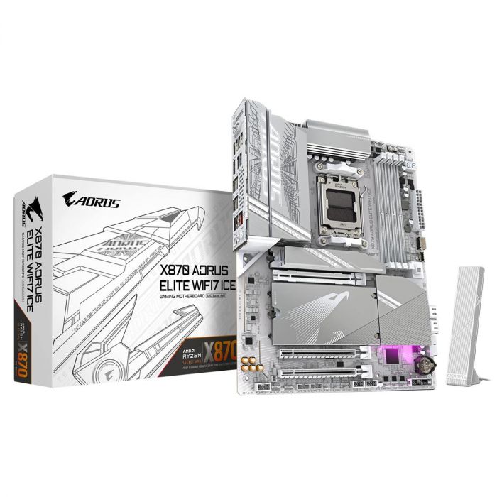 Материнська плата Gigabyte X870 Aorus Elite WiFi7 Ice Socket AM5