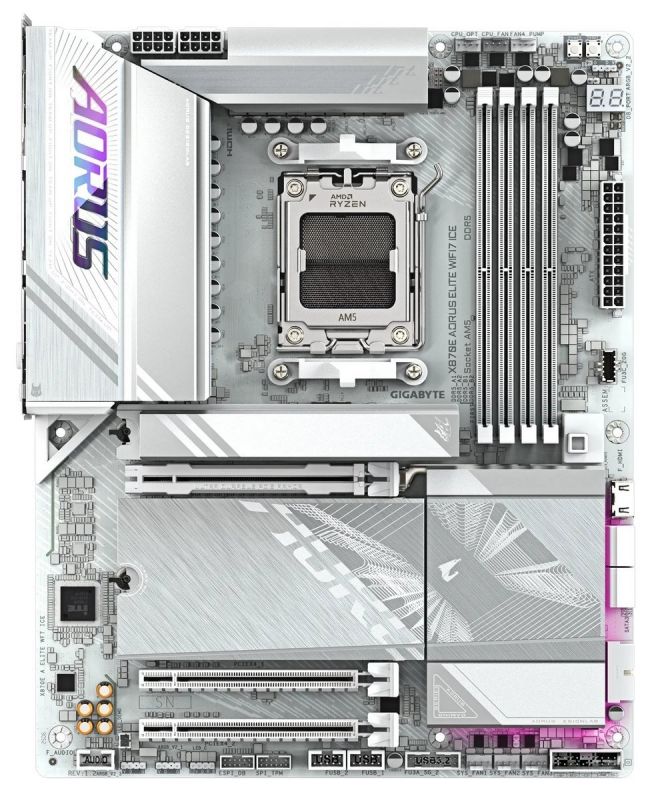 Материнська плата Gigabyte X870E Aorus Elite WiFi7 Ice Socket AM5