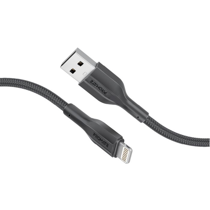 Кабель Promate xCord-Ai200 USB - Lightning (M/M), 2 A, 2 м, Black