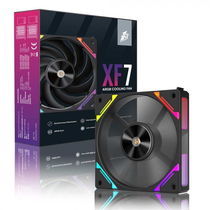 Вентилятор 1stPlayer XF7 Black (XF7-BK-1IN1)