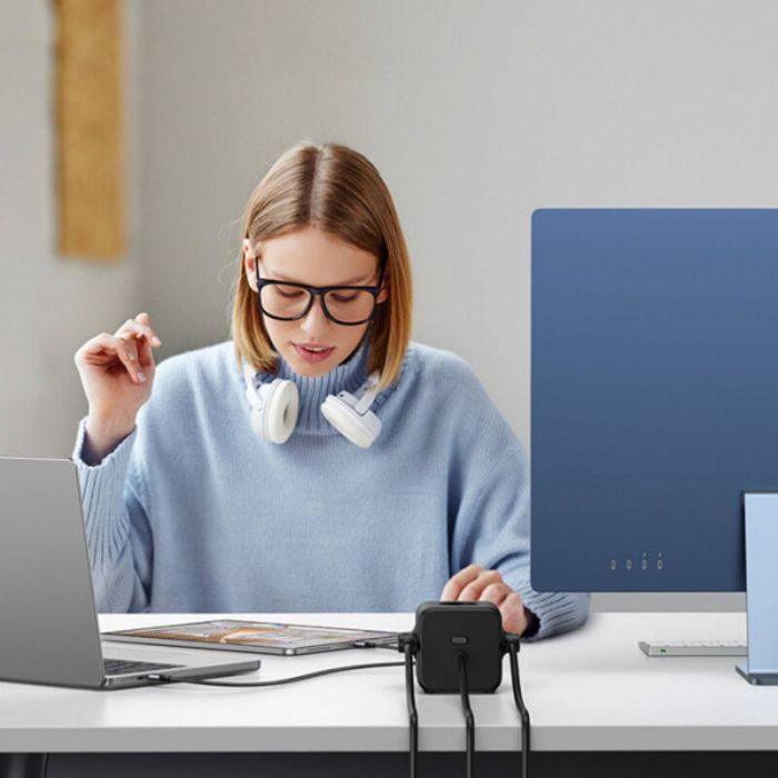 Зарядний пристрій Ugreen DigiNest Cube CD268 65W (2хUSB-C+2xUSB-A) Gray (60113)