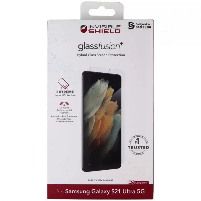 Захисна плiвка Zagg InvisibleShield GlassFusion+ Hybrid Glass для Samsung Galaxy S21 Ultra SM-G998 Transparent (200307502)