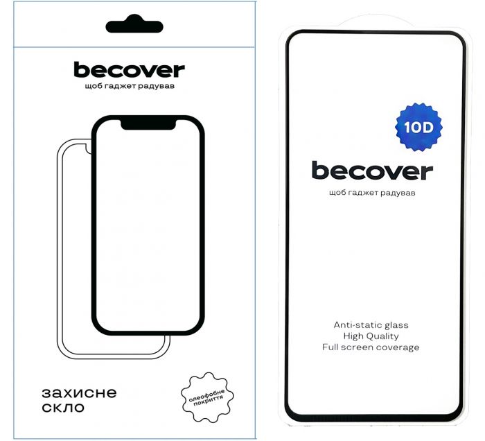 Захисне скло BeCover для Infinix Hot 50 Pro (X6881) Black, 10D (712714)