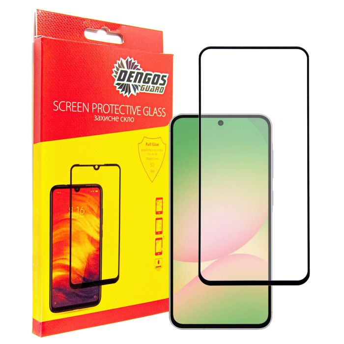 Захисне скло Dengos для Samsung Galaxy A56 5G SM-A566 Black Full Glue (TGFG-388)