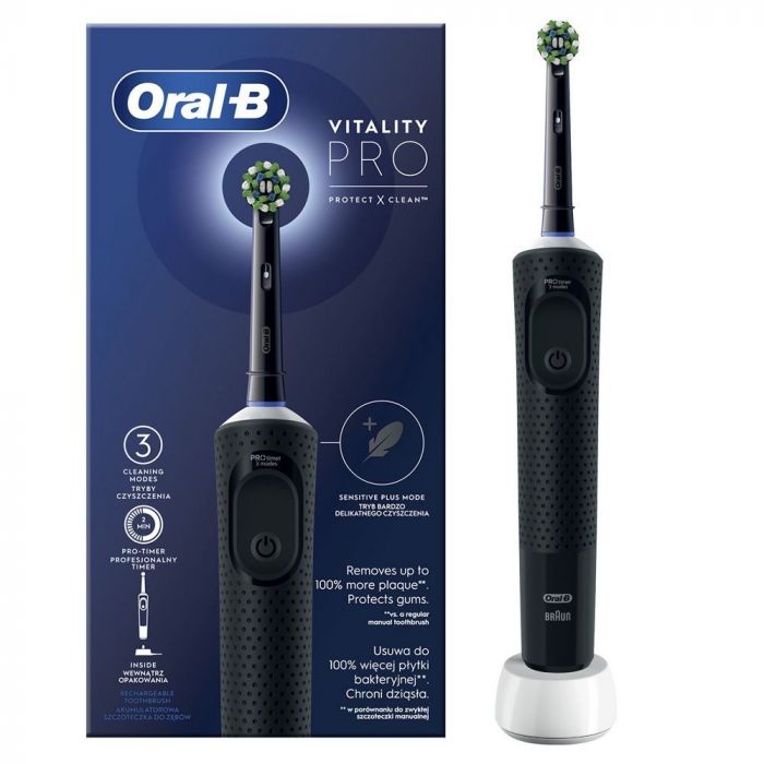 Зубна електрощітка Braun Oral-B Vitality D103.413.3 Pro Protect X Clean Cross Action Black